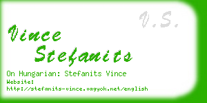 vince stefanits business card